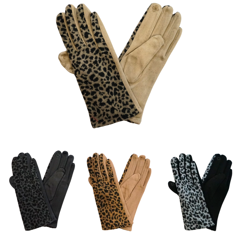 Leopard Print Winter Gloves-GF2202