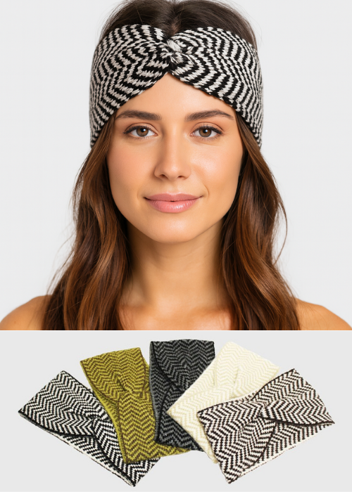 Chevron Print Twist Headband - HB2203