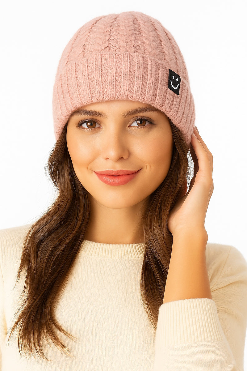 Cozy Fleece-Lined Knit Beanie-HT2104
