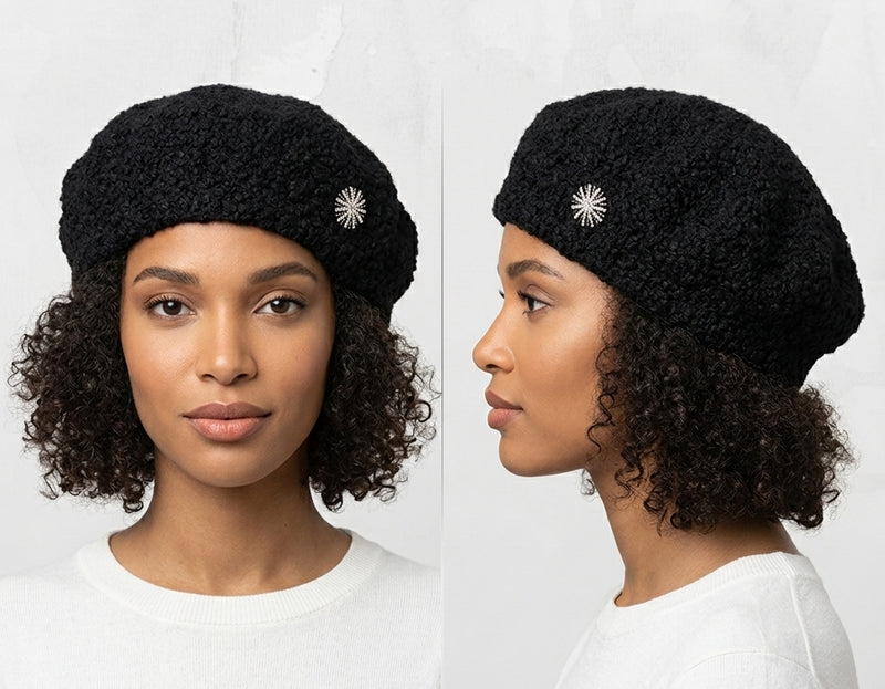 Cozy Fleece Beret Hat-HT2106