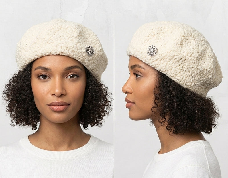 Cozy Fleece Beret Hat-HT2106