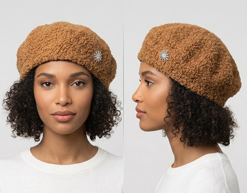 Cozy Fleece Beret Hat-HT2106