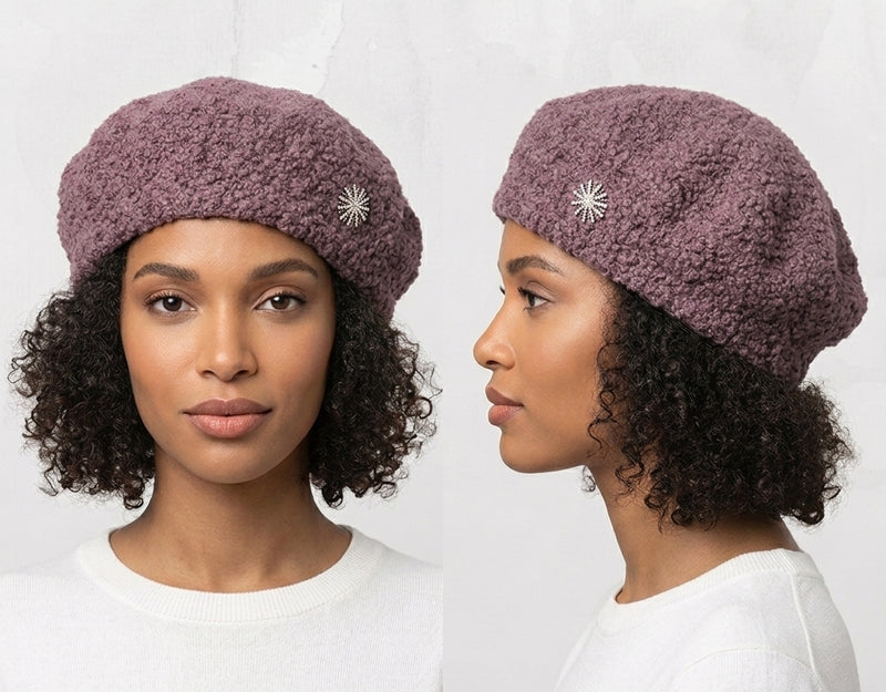 Cozy Fleece Beret Hat-HT2106
