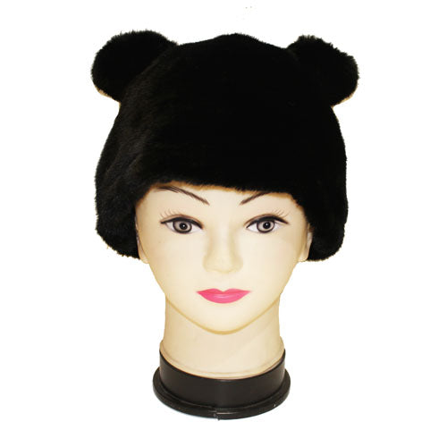 Cute Fuzzy Bear Ear Hat-HT2302