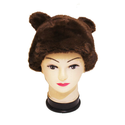 Cute Fuzzy Bear Ear Hat-HT2302