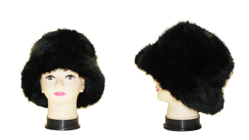 Faux Fox Fur Bucket Hat-HT2303