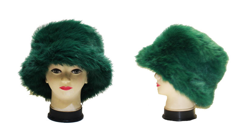 Faux Fox Fur Bucket Hat-HT2303