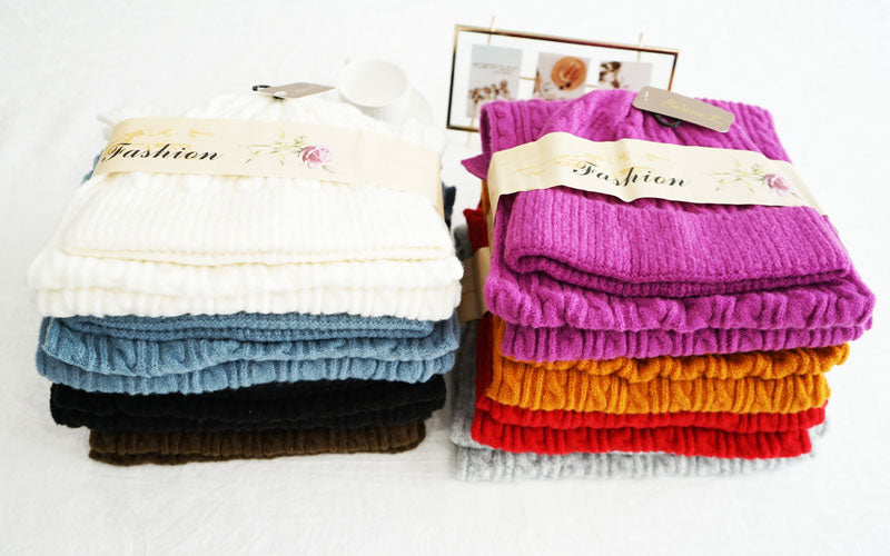 Cozy Knit Hat & Scarf Set -HT2406SET