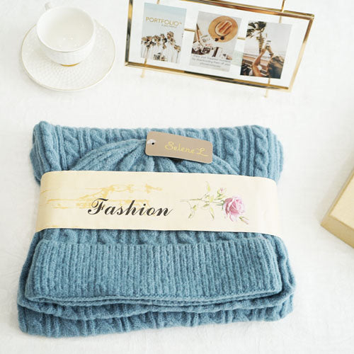 Cozy Knit Hat & Scarf Set -HT2406SET