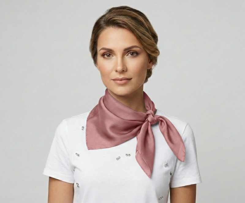 Classic Solid Silk Feel Scarf-S2218