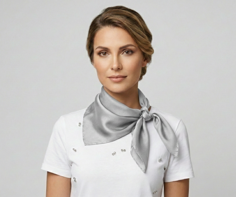 Classic Solid Silk Feel Scarf-S2218