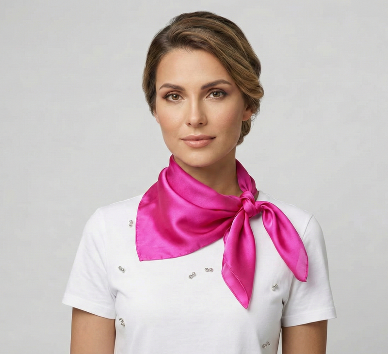 Classic Solid Silk Feel Scarf-S2218