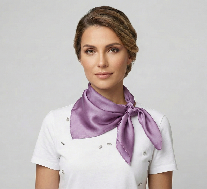 Classic Solid Silk Feel Scarf-S2218