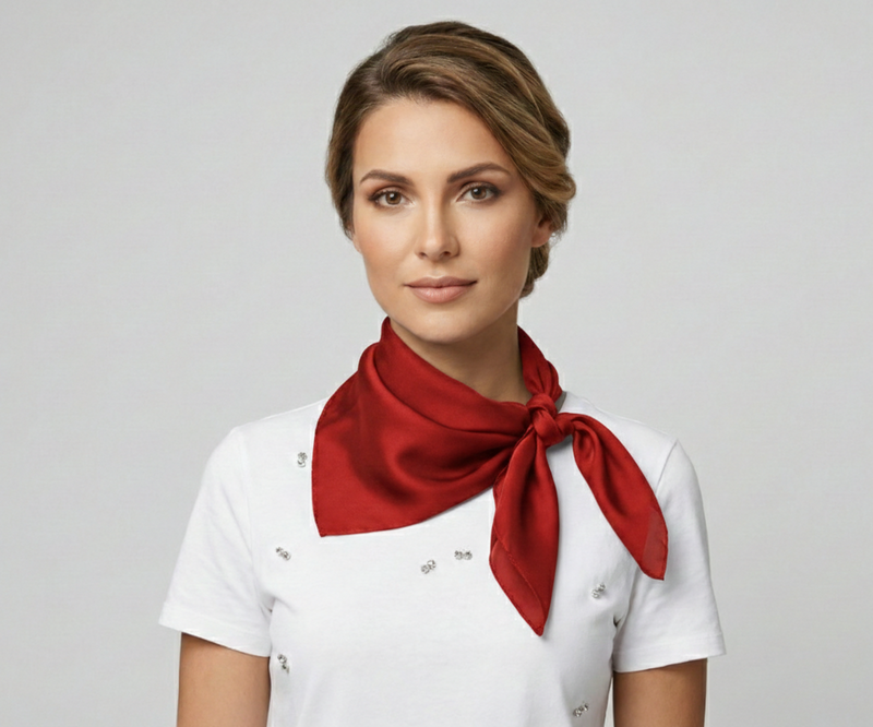 Classic Solid Silk Feel Scarf-S2218