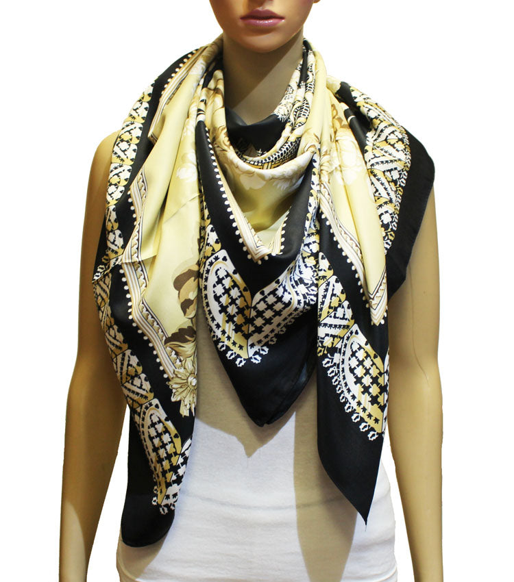 Elegant Baroque Square Scarf-S2318