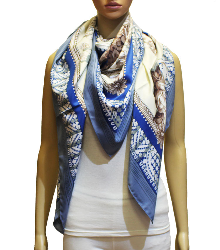 Elegant Baroque Square Scarf-S2318