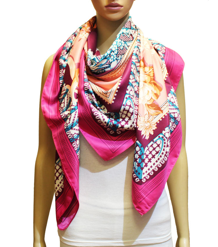 Elegant Baroque Square Scarf-S2318