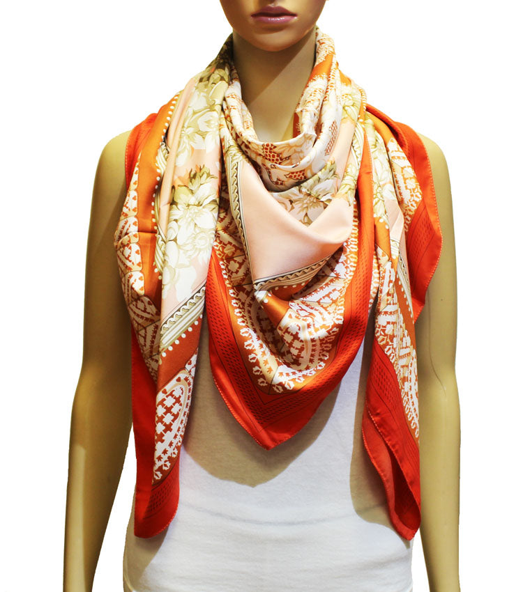 Elegant Baroque Square Scarf-S2318