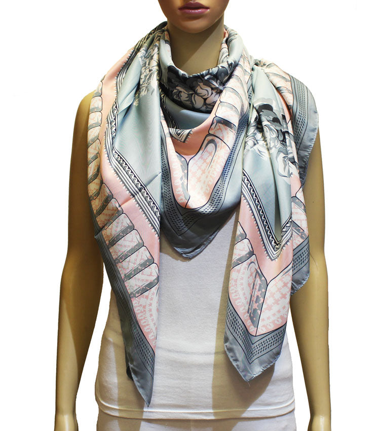 Elegant Baroque Square Scarf-S2318