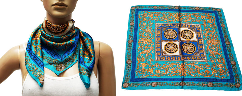 Baroque Gold Silk Feel Scarf-S2406