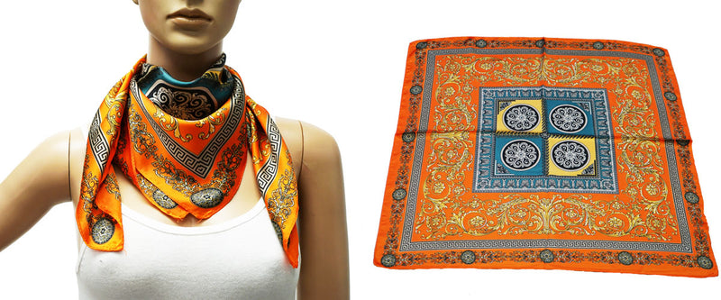Baroque Gold Silk Feel Scarf-S2406