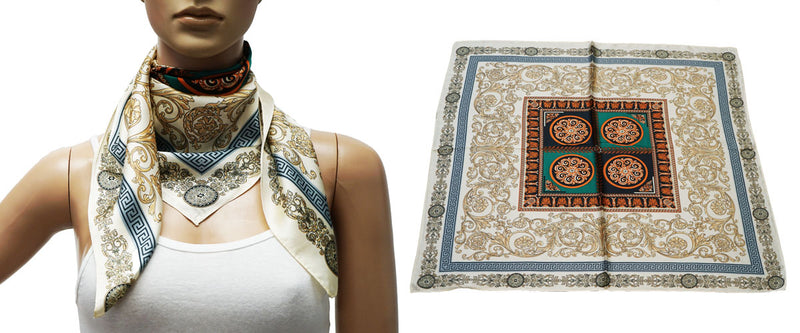 Baroque Gold Silk Feel Scarf-S2406
