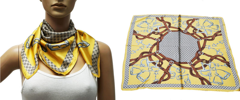 Equestrian Chain Silk Feel Scarf-S2409