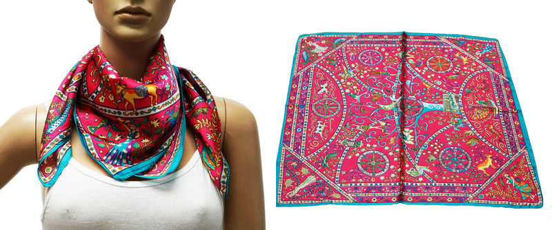 Vintage Nautical Silk Feel Scarf-S2410