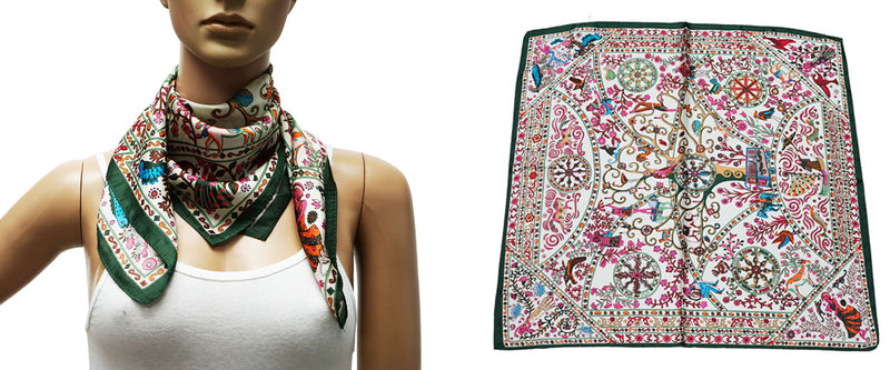 Vintage Nautical Silk Feel Scarf-S2410