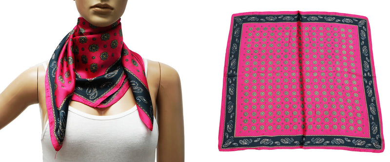 Retro Orange Paisley Neck Scarf-S2411