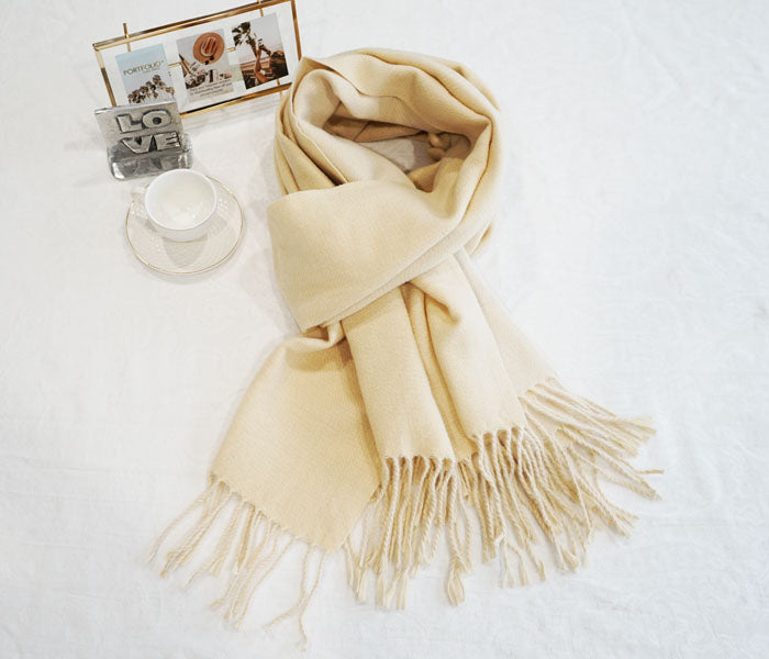 Two-Tone Cashmere Feel Scarves-S2416