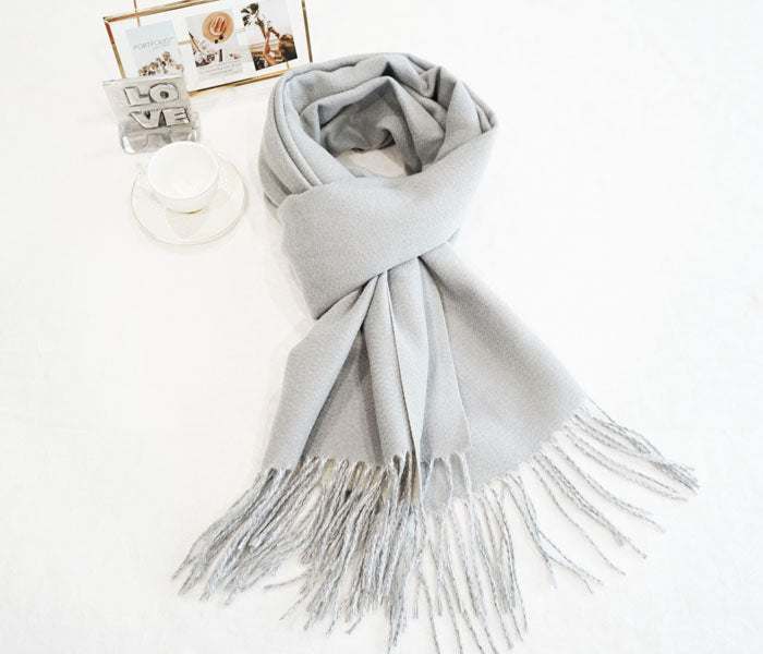 Two-Tone Cashmere Feel Scarves-S2416