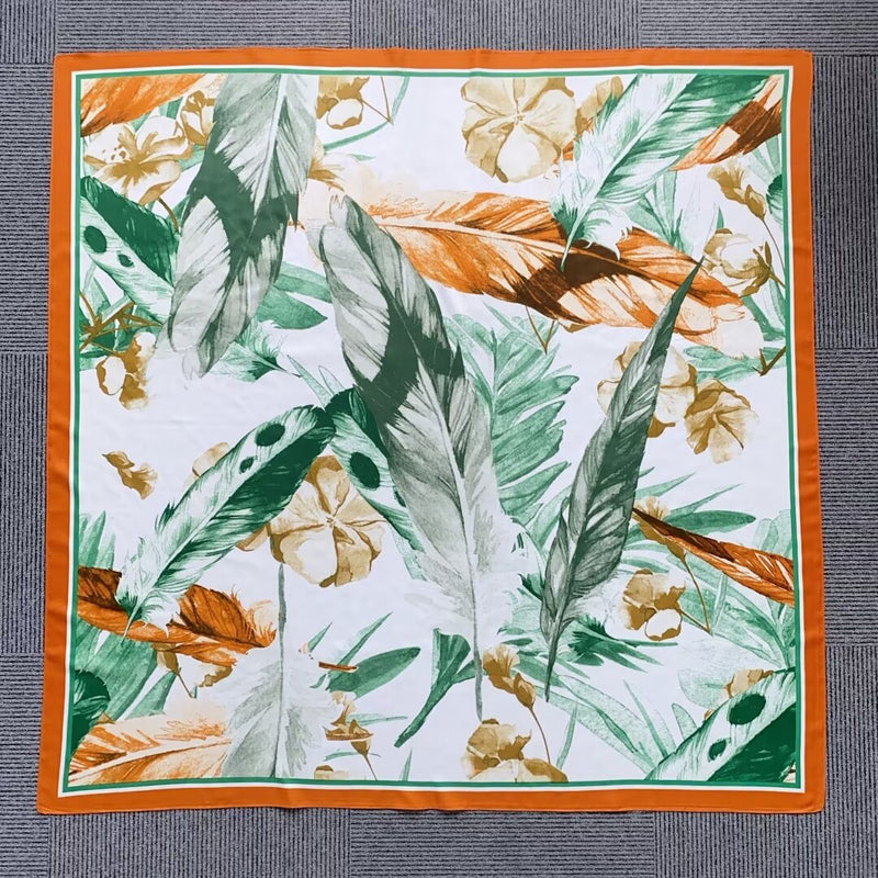 Nature-Inspired Feather Scarf-S2504