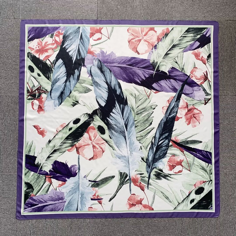 Nature-Inspired Feather Scarf-S2504