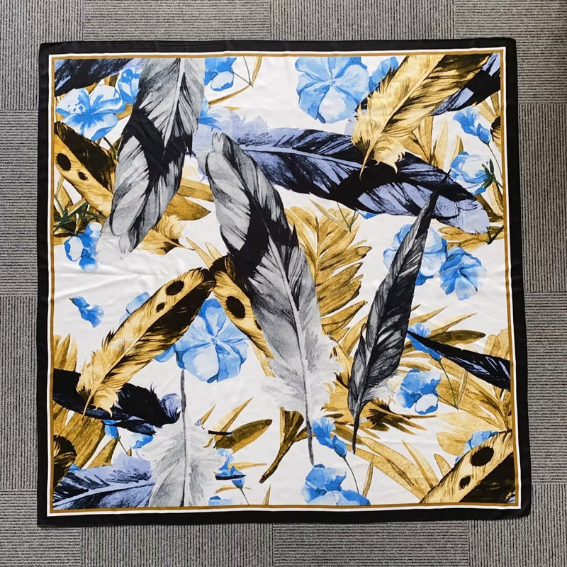 Nature-Inspired Feather Scarf-S2504
