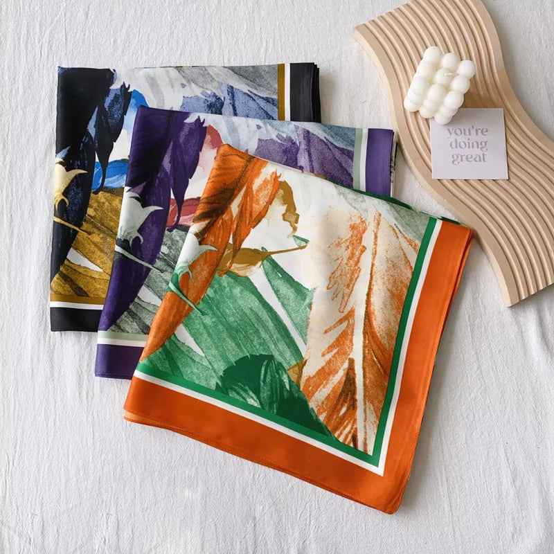 Nature-Inspired Feather Scarf-S2504