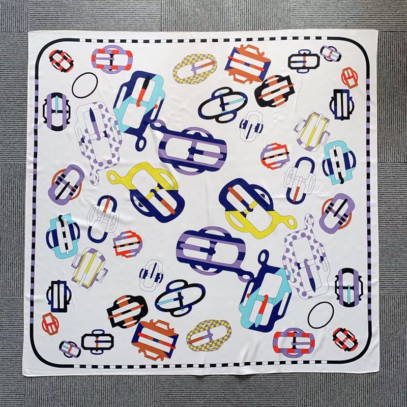 Chic Buckle Print Scarf-S2505