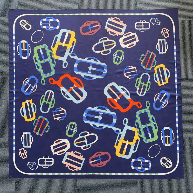 Chic Buckle Print Scarf-S2505