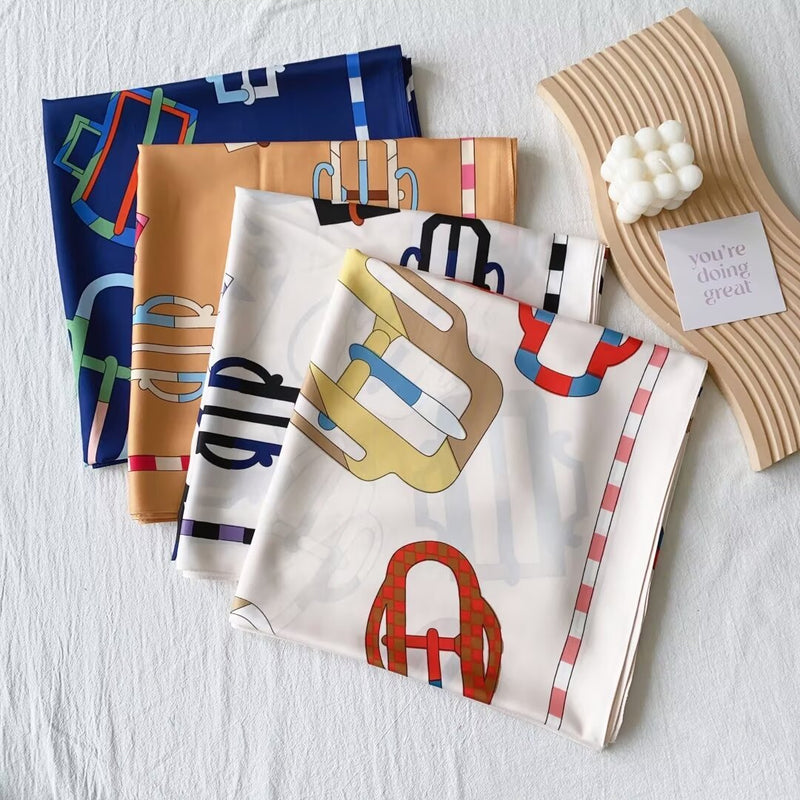 Chic Buckle Print Scarf-S2505
