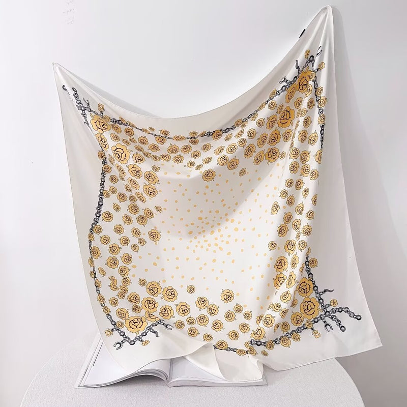 Silk Feel Rose Scarf-S2508