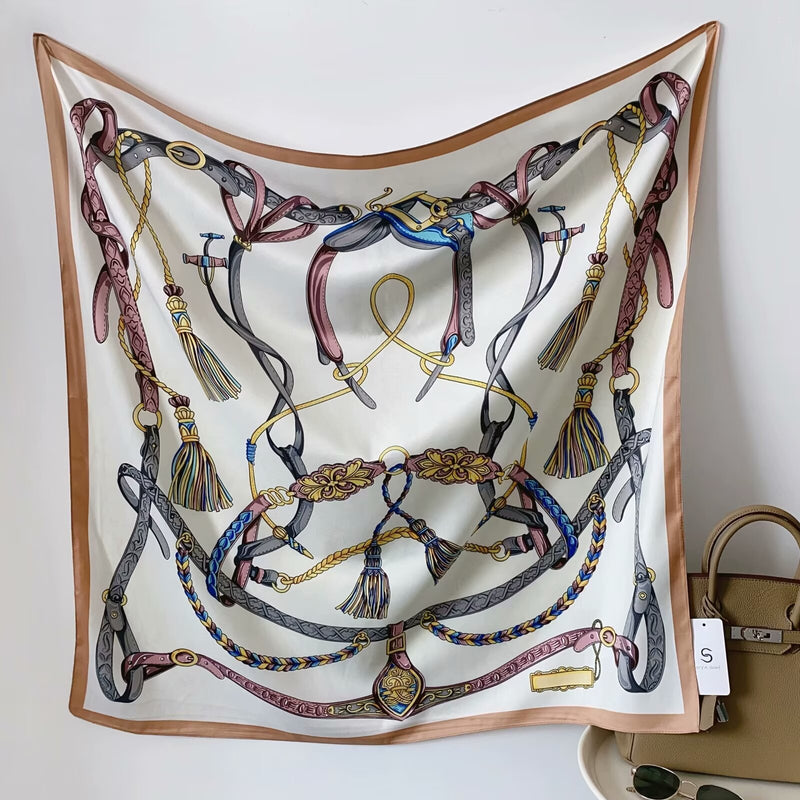 Silk Feel Chain Scarf-S2511