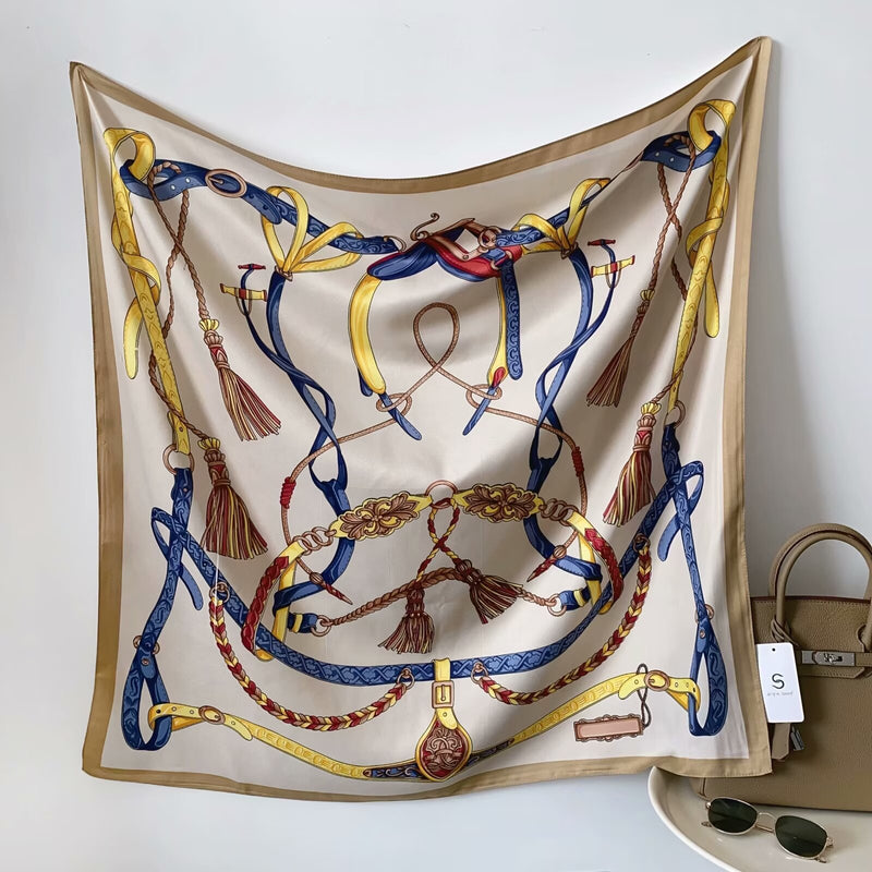 Silk Feel Chain Scarf-S2511