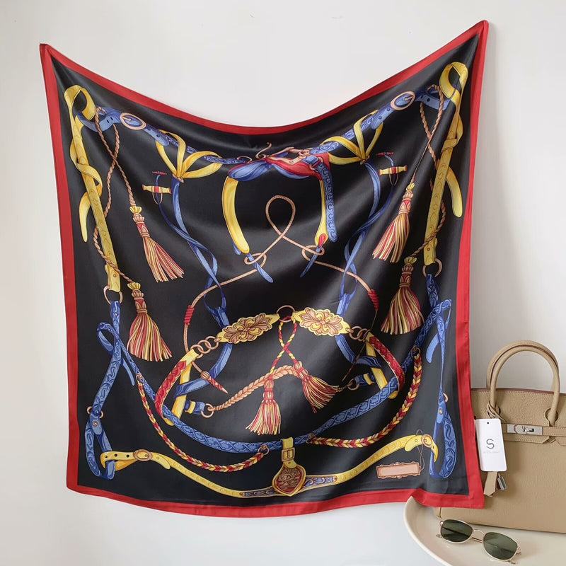 Silk Feel Chain Scarf-S2511