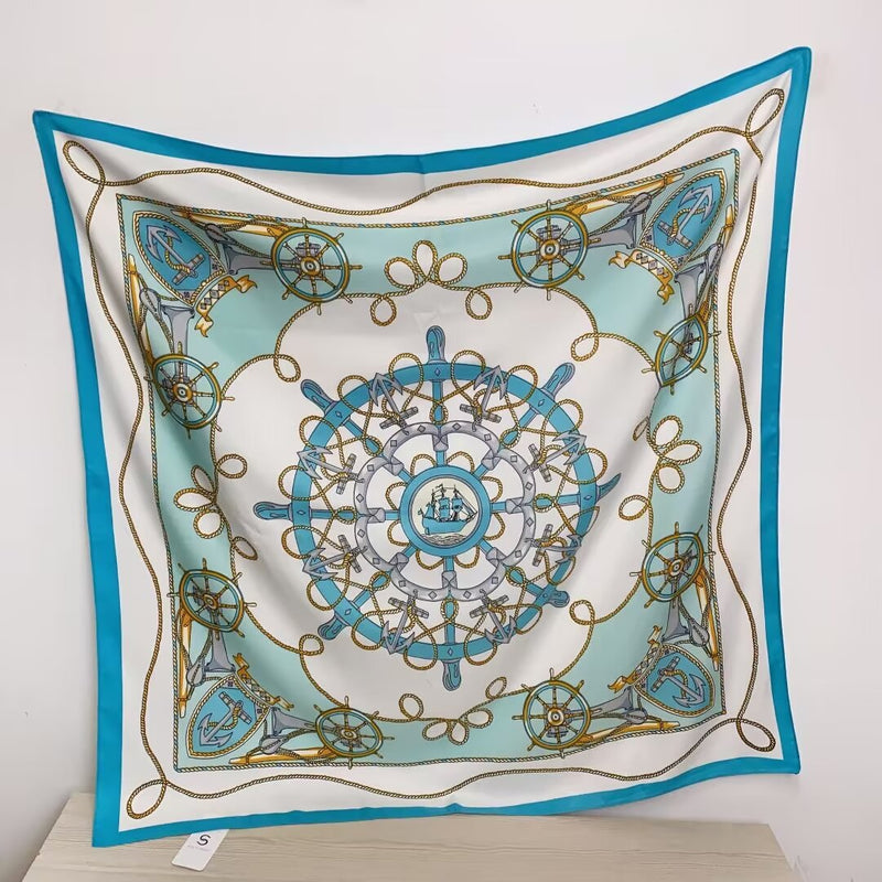 Silk Feel Nautical Scarf-S2514