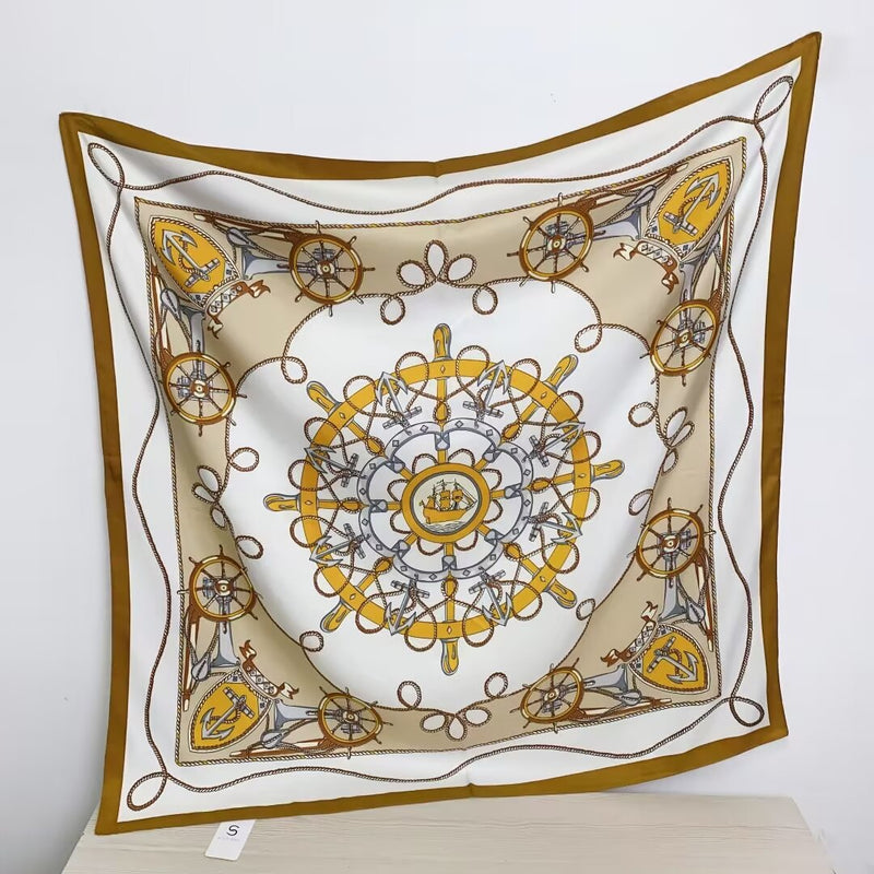Silk Feel Nautical Scarf-S2514
