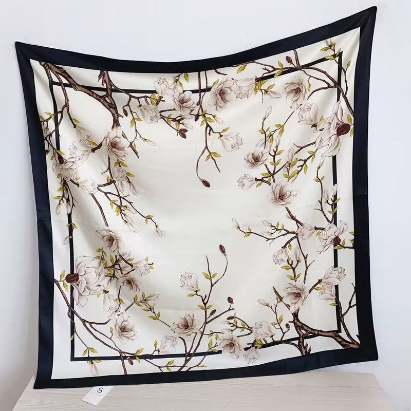 Silk Feel Magnolia Scarf-S2515