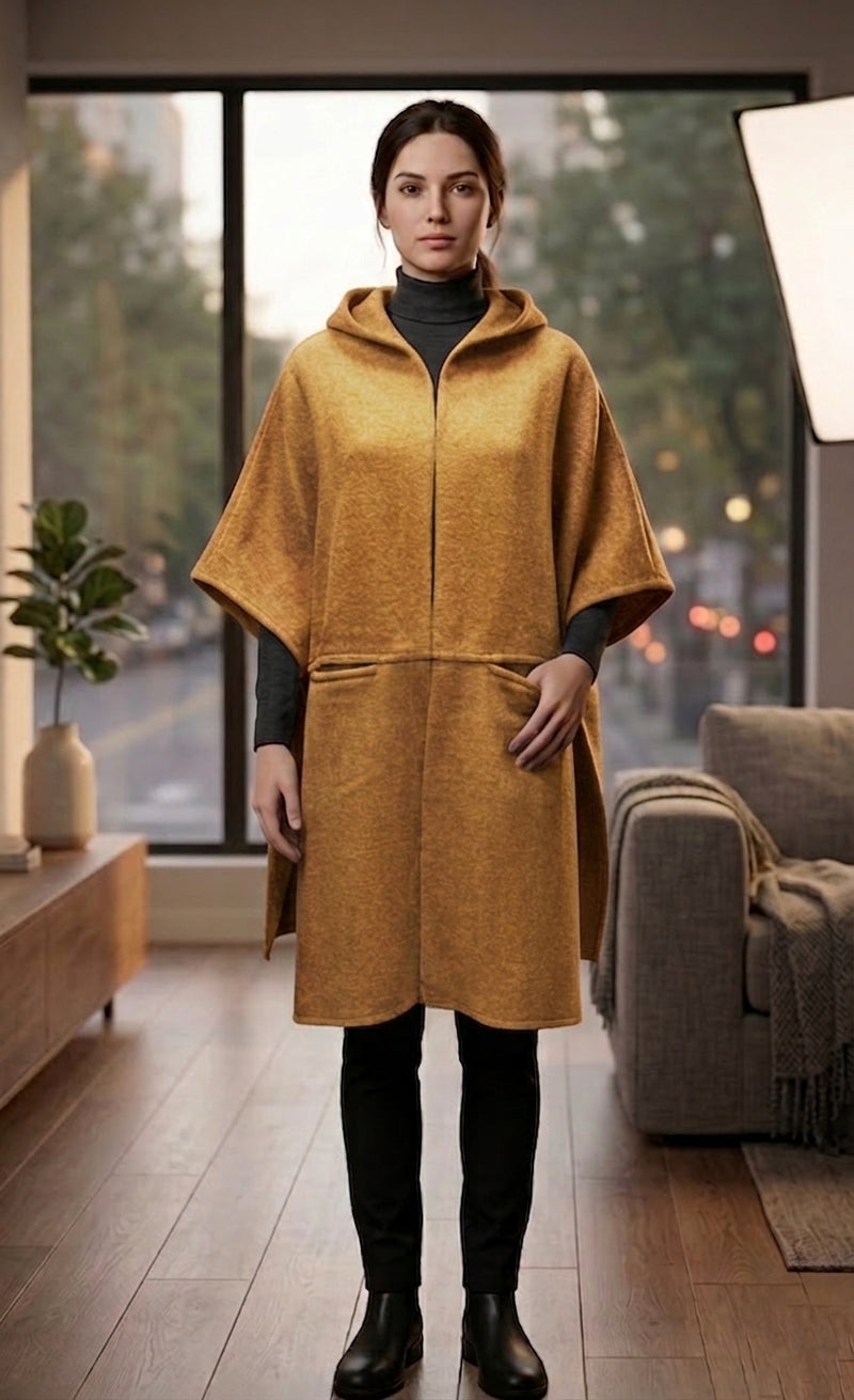 Hooded Front Cape-SHW2105