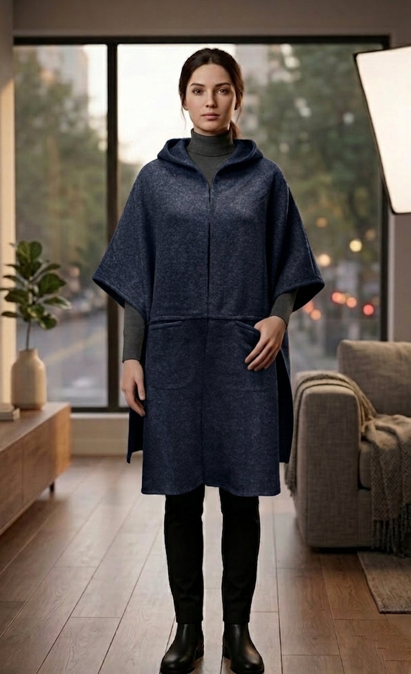 Hooded Front Cape-SHW2105
