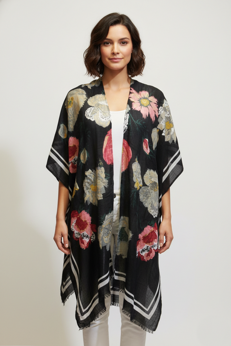 Floral Print Beach Kimono-SHW2302