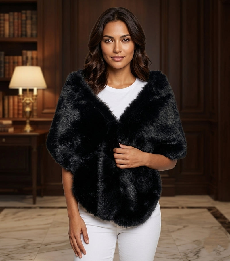 Faux Fur Shawl Wrap - SHW2318